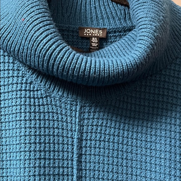 Jones New York Blue Cowl Neck Sweater - Picture 4 of 5